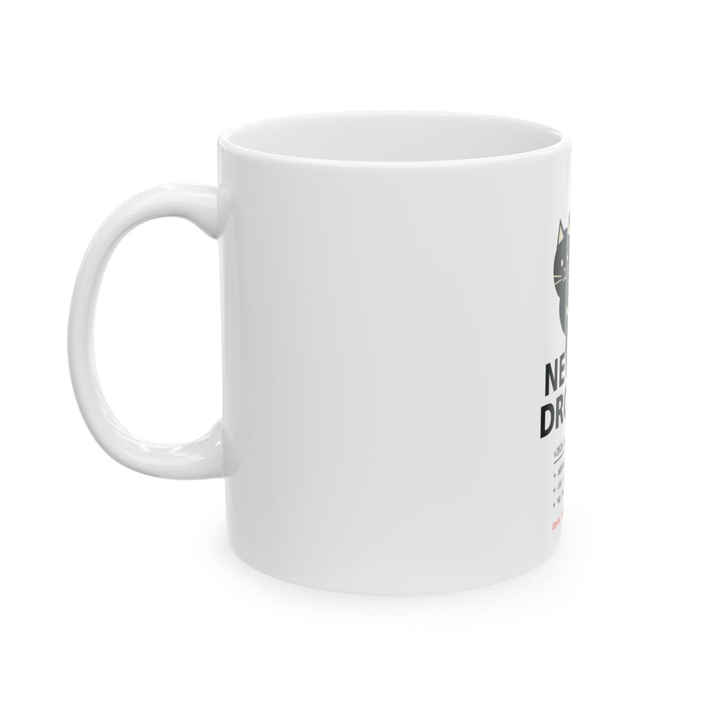 New Cat Dropped Mug, Patch Notes Cat Coffee Mug, 11oz