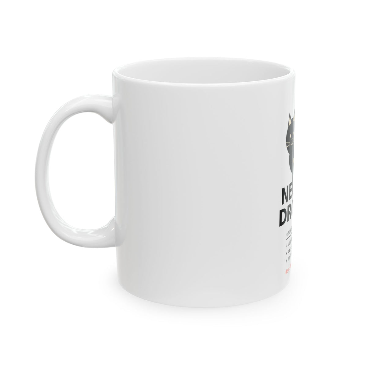 New Cat Dropped Mug, Patch Notes Cat Coffee Mug, 11oz